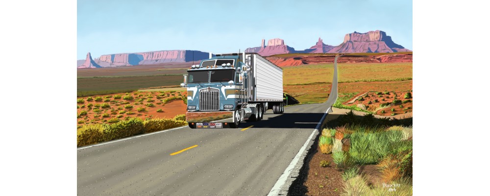 Cabover in the desert